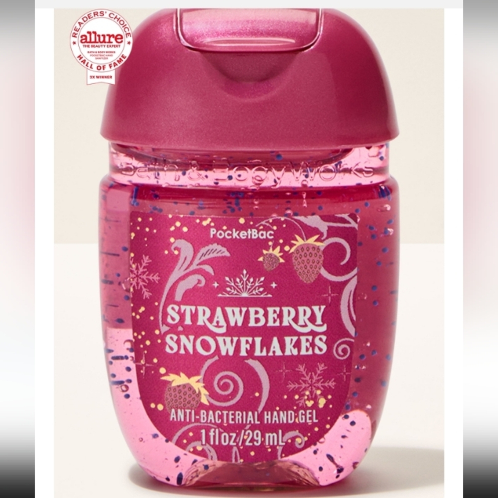 Bath & Body Works Strawberry Snowflake Hand Gel - Pink
